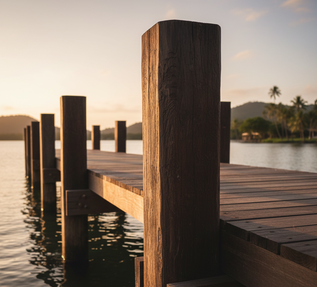 Exposed timber beam detail