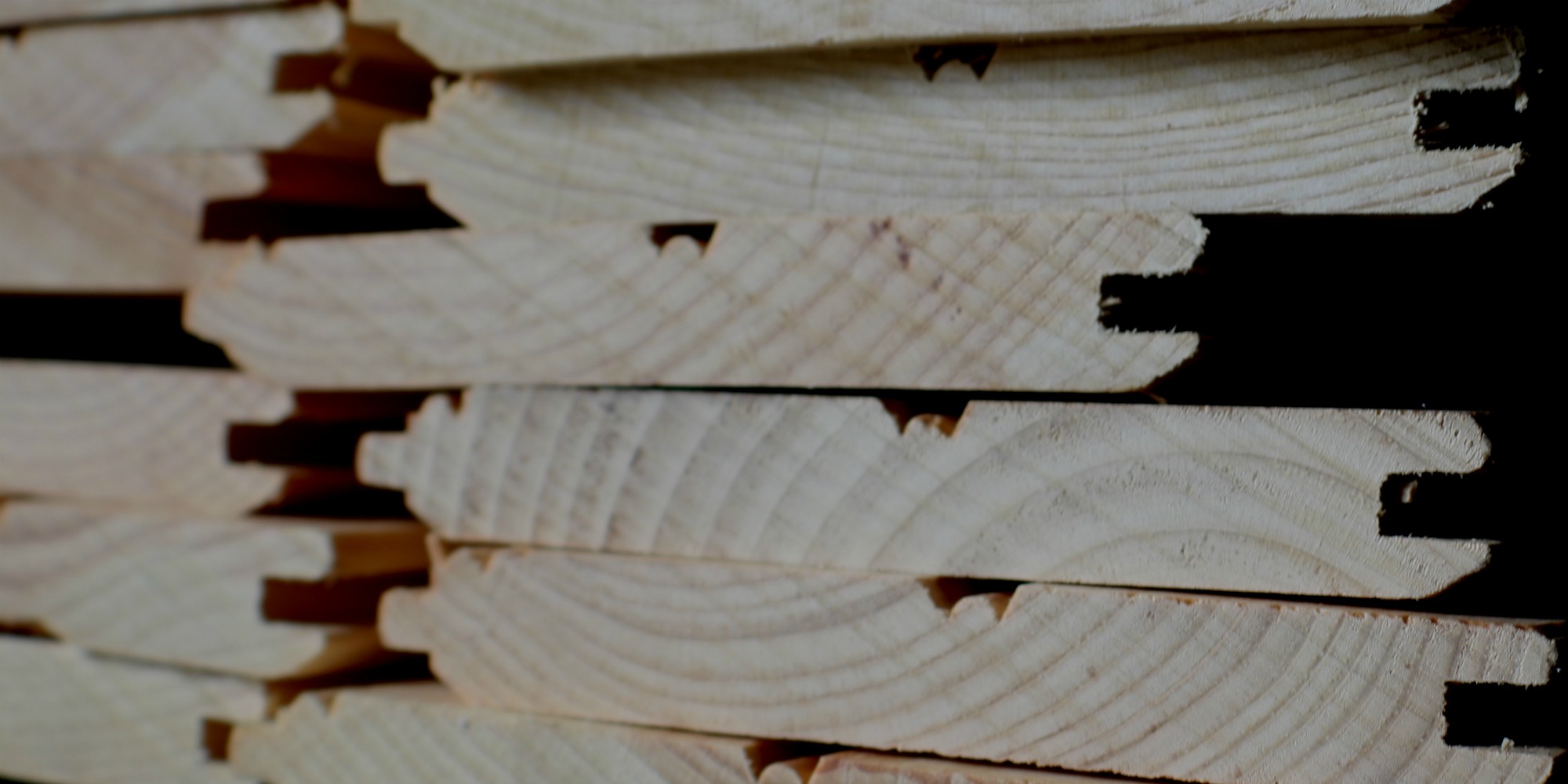 Stacked finish lumber at Timberline Lumber Company