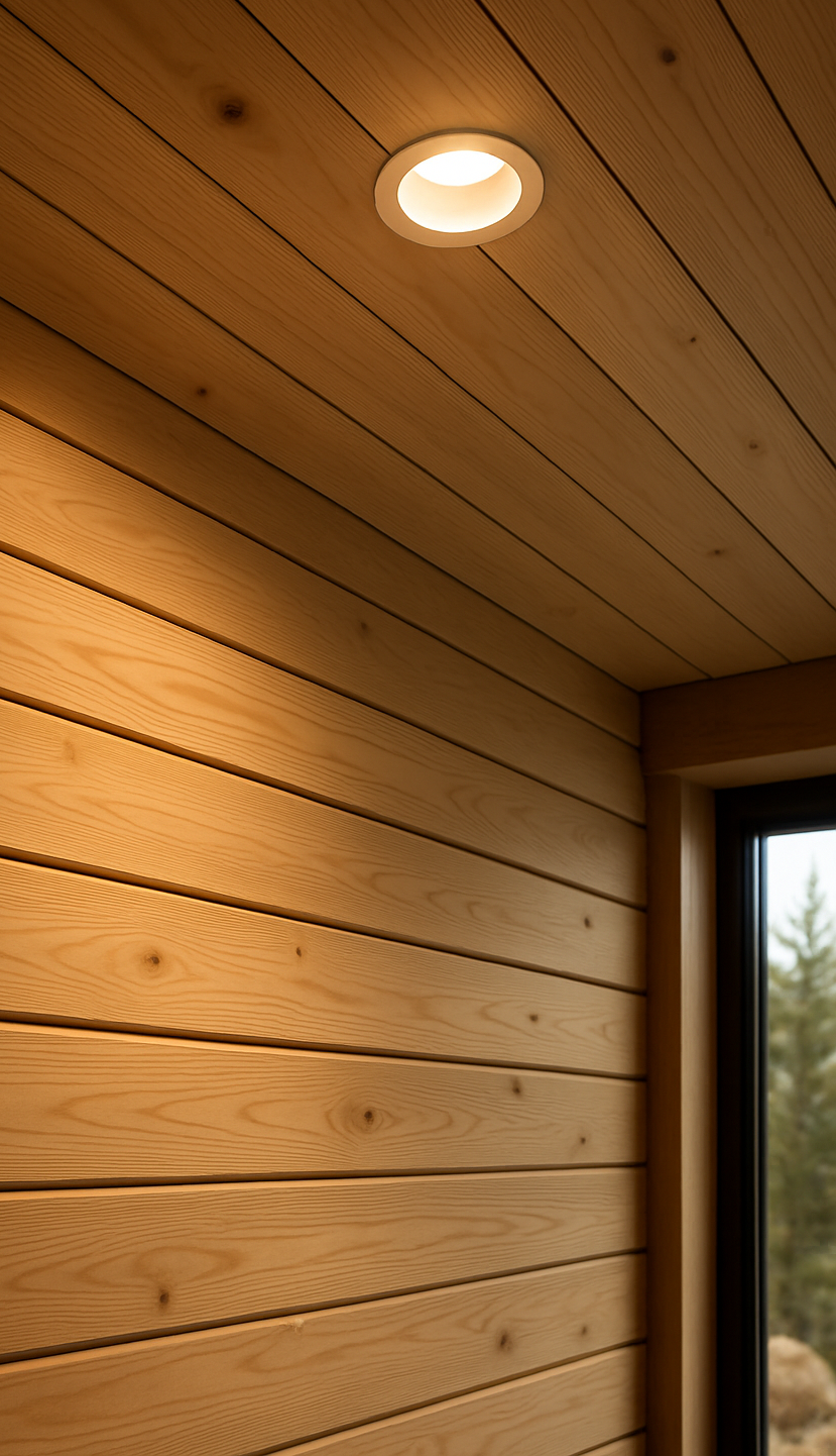 White Pine nickel gap paneling