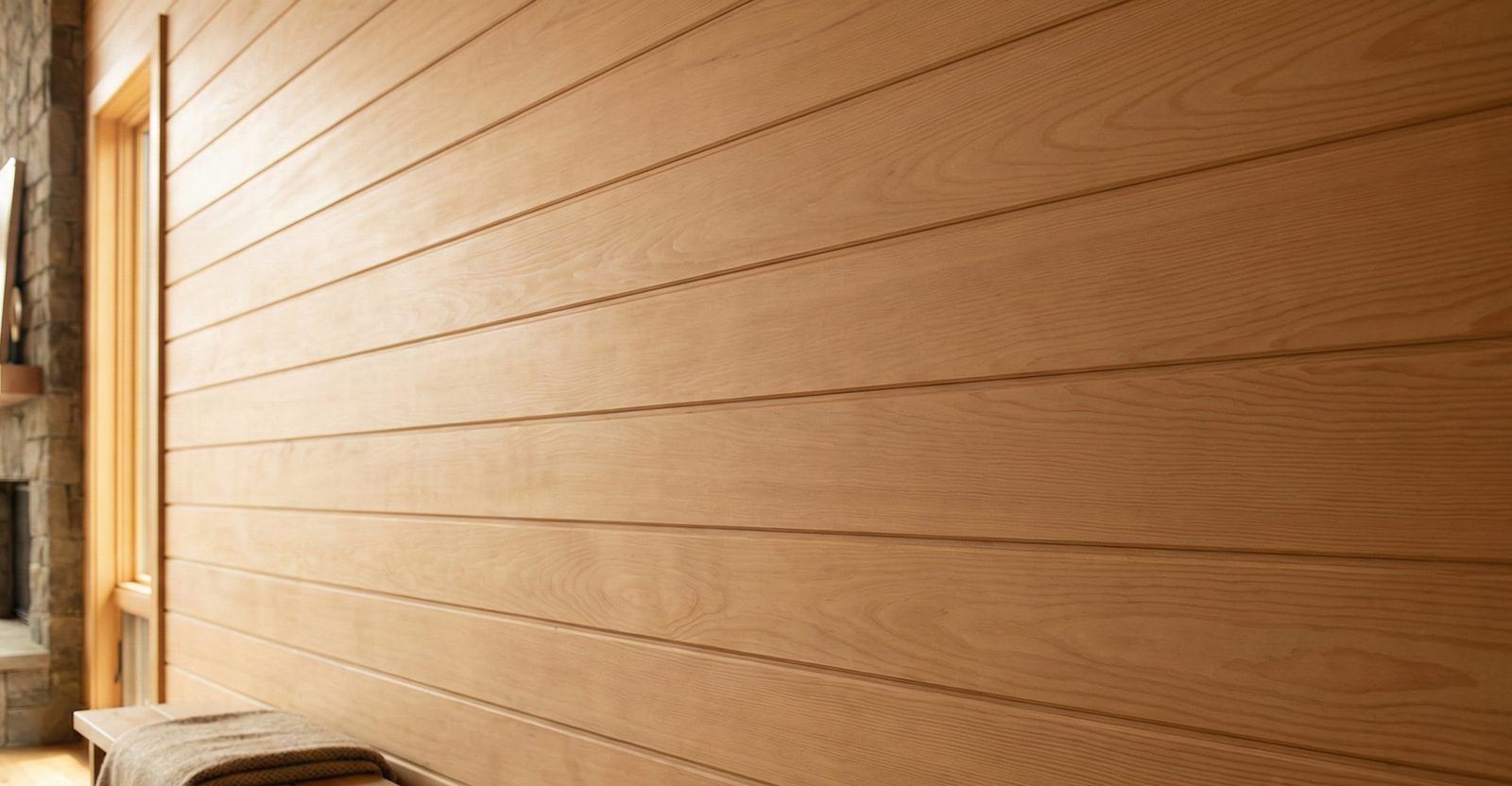 Cypress V-joint boards for porch ceilings and trim